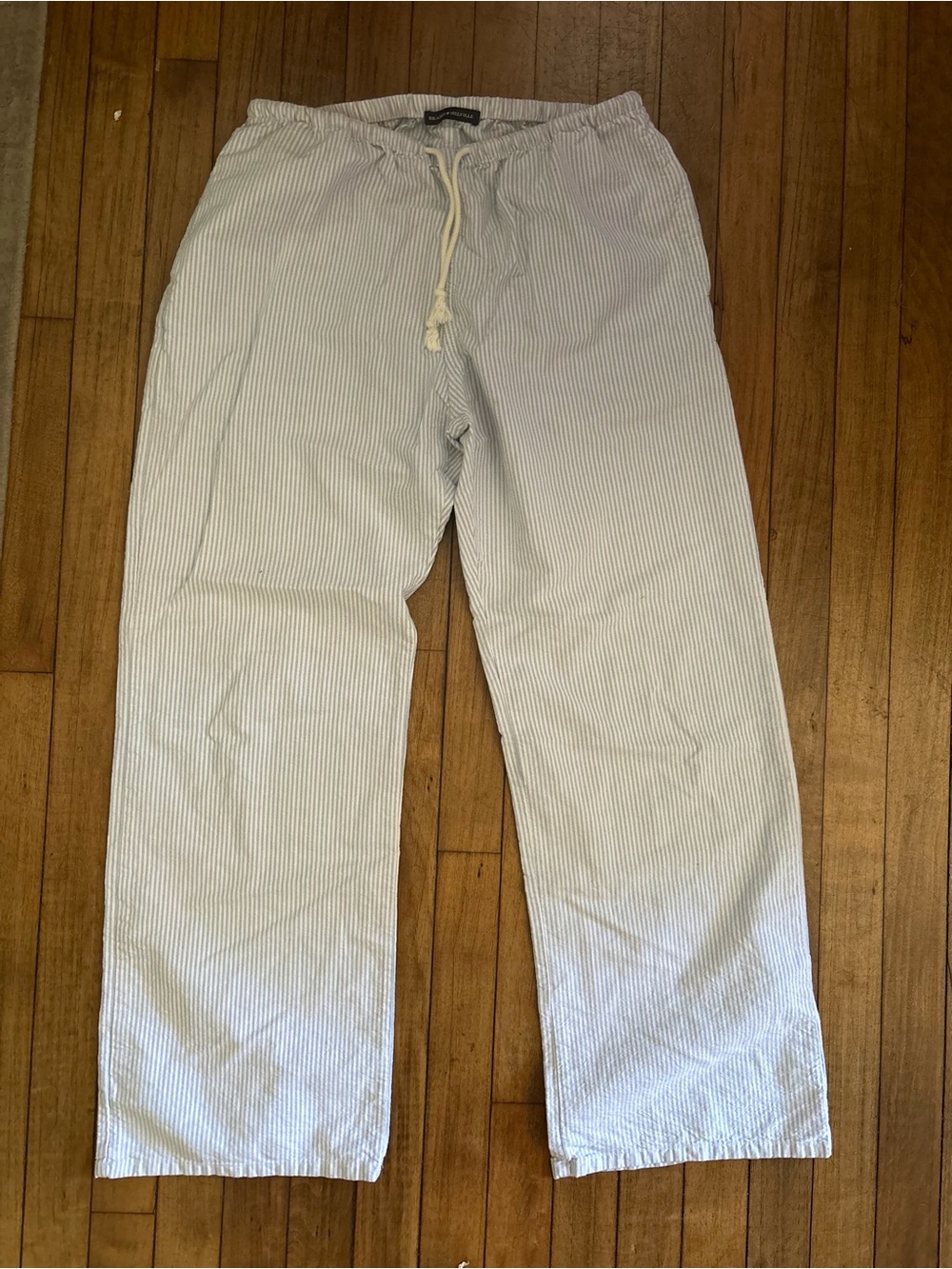Brandy Melville Linen Pants blue and white